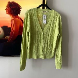 NWT Esqualo Paris green top/cardigan size L